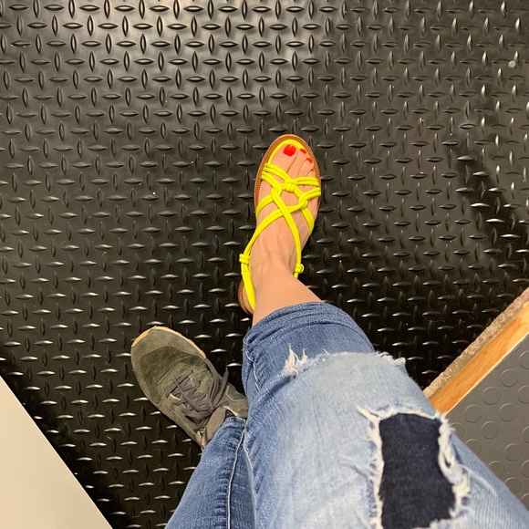 Neon yellow Prada gladiator sandals 36.5 - Picture 5 of 5